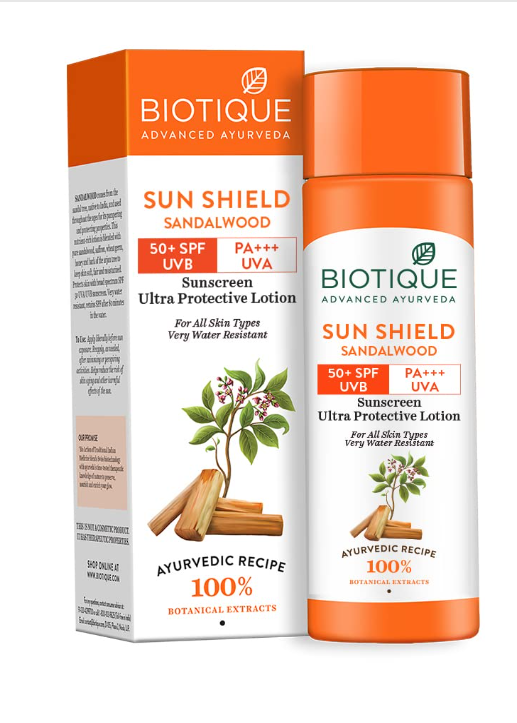 BIOTIQUE BIO SANDALWOOD SUNSCREEN ULTRA SOOTHIG FACE LOTION