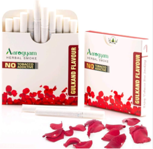 AAROGYAM HERBALS 100% TOBACCO & NICOTINE FREE CIGRATE (GULKAND FLAVOUR)