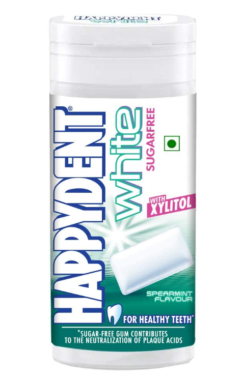 HAPPYDENT WHITE , XYLITOL SUGERFREE SUPERMINT FLVOUR