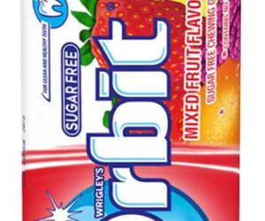 Orbit Mixed Fruit Flavour Sugar Free Chewing Gum - 22g Tube