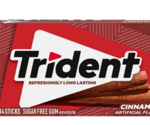 Chewing gum - TRIDENT Cinnamon flavour sugar free, 14 sticks 26gm