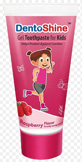 DENTOSHINE GEL TOOTHPASTE FOR KIDS-RASPBERRY 80G