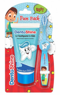 DENTOSHINE KIDS DENTAL FUN PACK-BUBBLEGUM