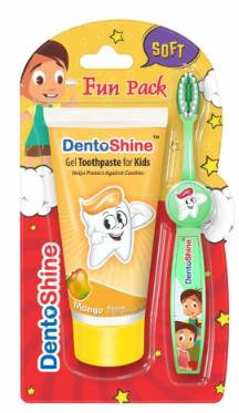 DENTOSHINE KIDS DENTAL FUN PACK-MANGO 80GM