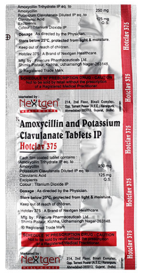 HOT CLAV 375MG TAB