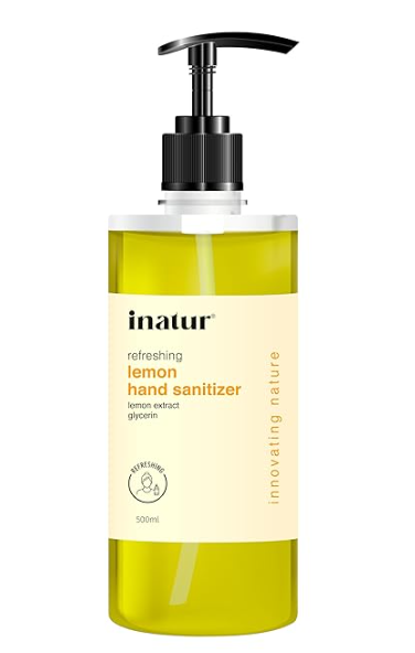 INATUR REFRESHING HAND SANITIZER GEL 500ml. LAMON FLAVOR