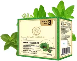 KHADI NATURAL Neem Tulsi Soap(125x3=375gm)
