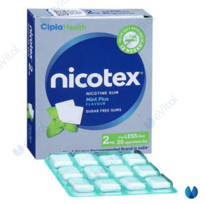 Nicotex 2mg Mint Plus Sugar Free Gums-1 Strip of 12 Lozenges