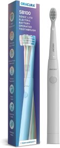 Oracura Sonic Lite Battery Operated Grey Electric Tooth Brush (SB100) (1 Piece)