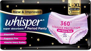 Whisper Super Absorbent Period Panty L-XL